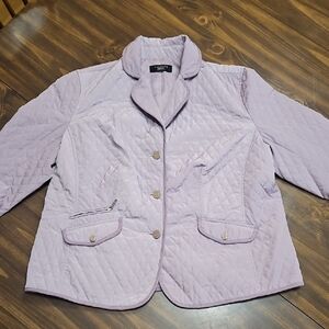Talbots Lavender Quilted Puffer Jacket